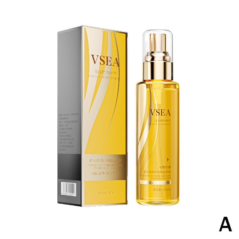 VSEA Perfume Smoothing Hair Oil Spray: Repairs Dry and Frizzy Hair, Leave-in, Long-lasting Fragrance, Refreshing, Anti-static, 100ml